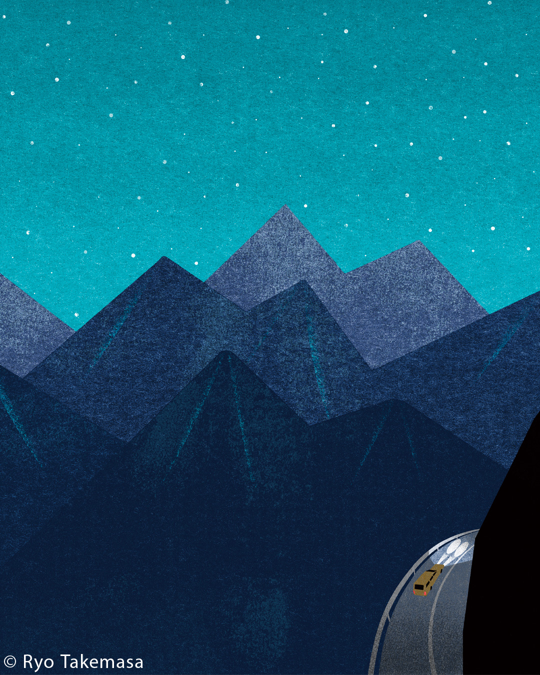 Mountain Path at Night (2015)